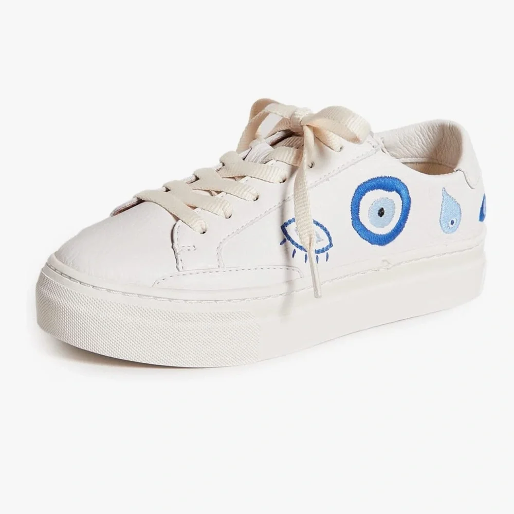 Soludos Evil Eye Ibiza Sneaker White - Picture 1 of 9